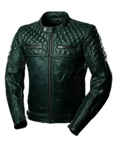 Mens-Quilted-Cafe-Racer-Biker-Sheepskin-Leather-Jacket
