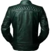 Mens-Quilted-Cafe-Racer-Biker-Sheepskin-Leather-Jacket-Back