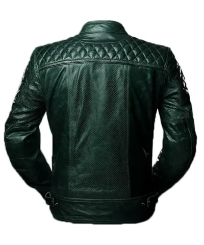 Mens-Quilted-Cafe-Racer-Biker-Sheepskin-Leather-Jacket-Back