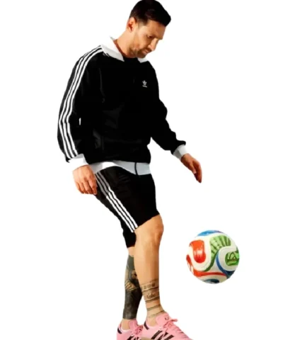 Messi Black Zipper Track Jacket