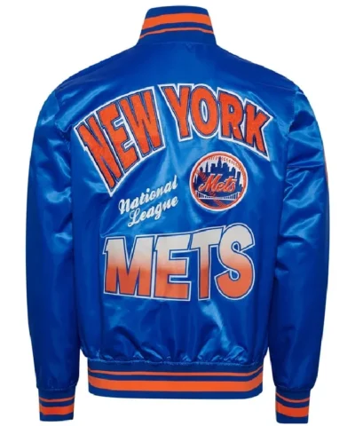 Mets Turn It Up M Classic Rib Royal Satin Jacket