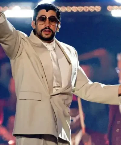 Mexico DTMF World Tour 2026 Bad Bunny Double Breasted Suit