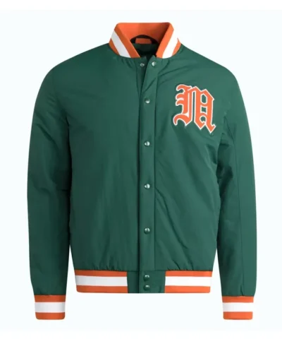 Miami Hurricanes Green Coaches Dugout Jacket