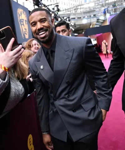 Michael B. Jordan BAFTAs Style Double-Breasted Blazer