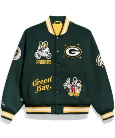 Mickey Mouse x Green Bay Packers Varsity Jacket