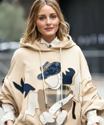 Milan Fashion Week Olivia Palermo Beige Hoodie