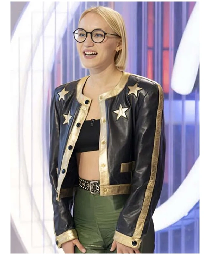 Miyoko American Idol S24 Stars Leather Jacket