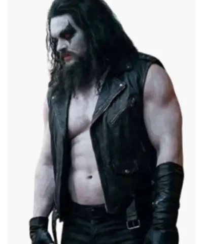 Momoa Supergirl Biker Leather Vest