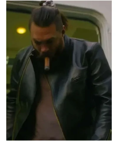 Momoa Supergirl Black Leather Jacket