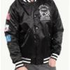 Morning America Michael Strahan Black Varsity Jacket