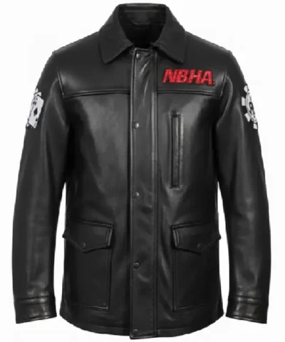 NBHA Open World Black Leather Jacket