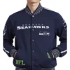 NFL 2026 Seattle Seahawks Blue Varsity Jacket