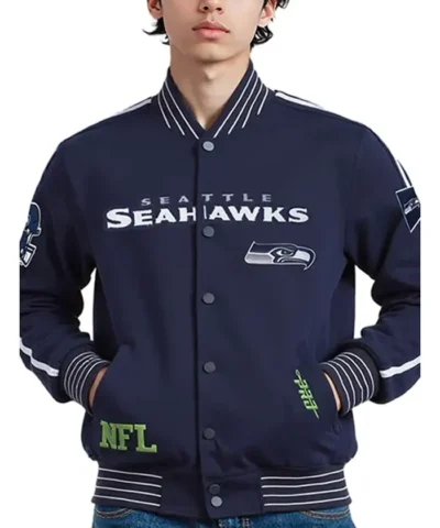 NFL 2026 Seattle Seahawks Blue Varsity Jacket