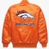 NFL Denver Broncos Super Bowl Orange Bomber Satin Jacket