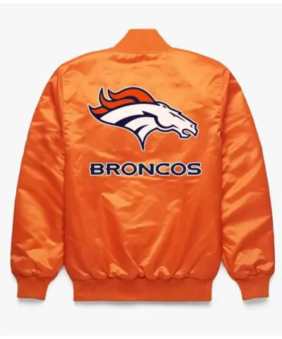NFL Denver Broncos Super Bowl Orange Bomber Satin Jacket