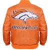 NFL Denver Broncos Super Bowl Orange Satin Bomber Jacket
