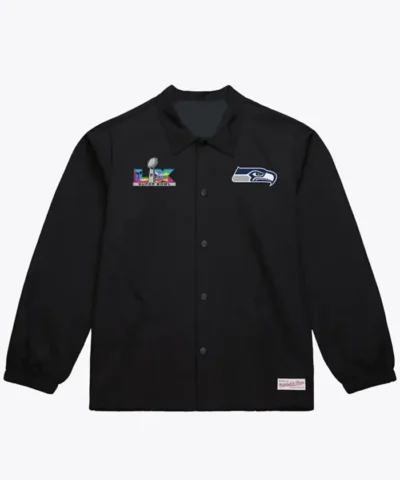 NFL Super Bowl LX Champions Seattle Seahawks Black Coaches Jacket