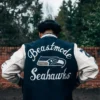 NFL Super Bowl LX Santa Clara CA Marshawn Lynch Beastmode Seattle Seahawks Wool Varsity Jacket