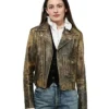 NY Fashion Week 2026 Diana Silvers Leather Jacket