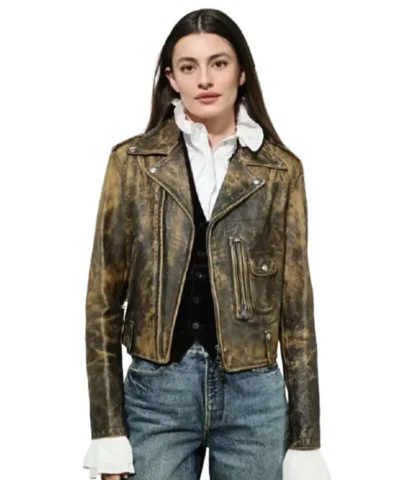 NY Fashion Week 2026 Diana Silvers Leather Jacket