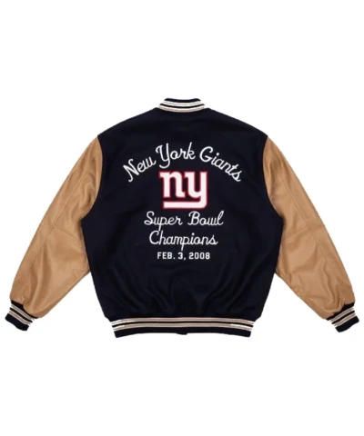 NY Giants vs Patriots Super Bowl Varsity Jacket