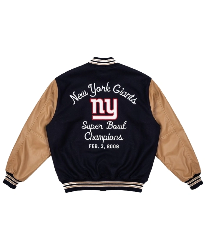 NY Giants vs Patriots Super Bowl Varsity Jacket