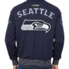 Super Bowl LX 2026 Santa Clara CA Seattle Seahawks Blue Varsity Jacket