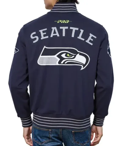 Super Bowl LX 2026 Santa Clara CA Seattle Seahawks Blue Varsity Jacket