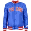 Nba 90’s Starter Detroit Pistons Blue Satin Jacket