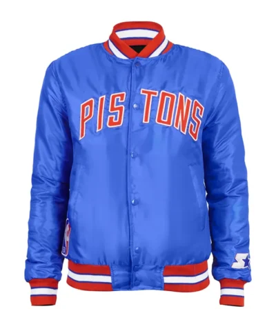 Nba 90’s Starter Detroit Pistons Blue Satin Jacket