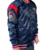 New Orleans Pelicans Navy Teddy Varsity Satin Jackt