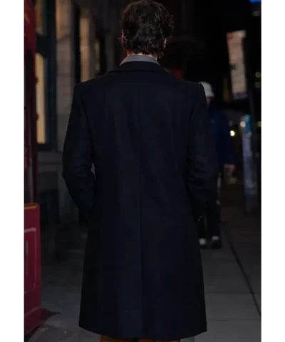 New York City Matt Bomer 2026 Navy Blue Coat
