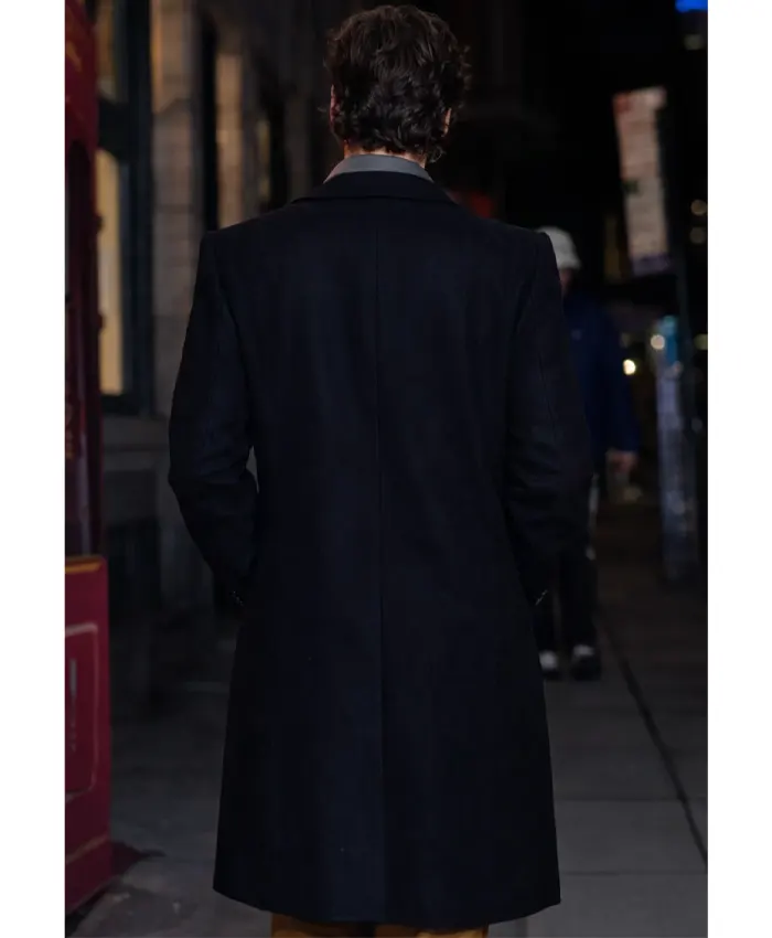 New York City Matt Bomer 2026 Navy Blue Coat