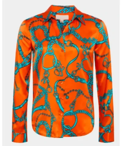 Alternative view of The Young And The Restless 2025 Nikki Reed Newman Chain Print Shirt