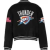 Oklahoma City Thunder Full-Zip Varsity Black Wool Jacket