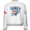 Oklahoma City Thunder Full-Zip Varsity White Wool Jacket