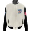 Oklahoma City Thunder Varsity Black & White Jacket