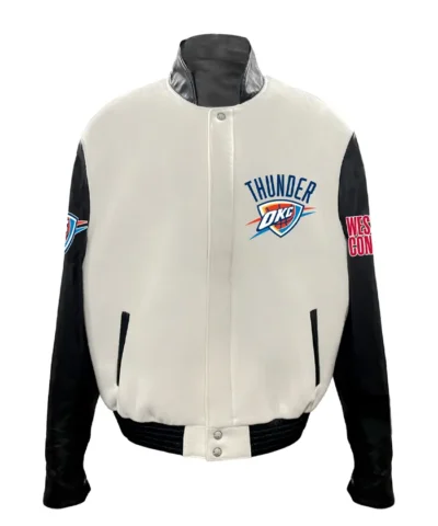 Oklahoma City Thunder Varsity Black & White Jacket