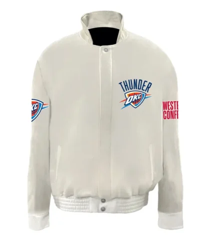 Oklahoma City Thunder Varsity White Jacket