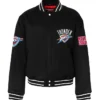Oklahoma City Thunder Varsity Black Wool Jacket