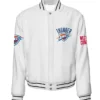 Oklahoma City Thunder Varsity White Wool Jacket