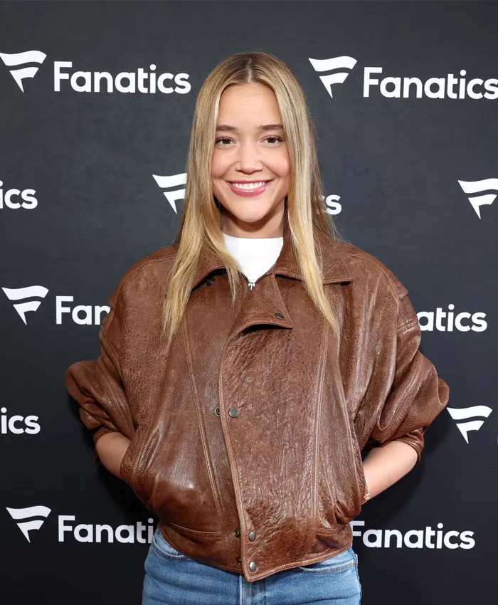 Olivia Ponton Fanatics Super Bowl 2026 Cowhide Leather Jacket