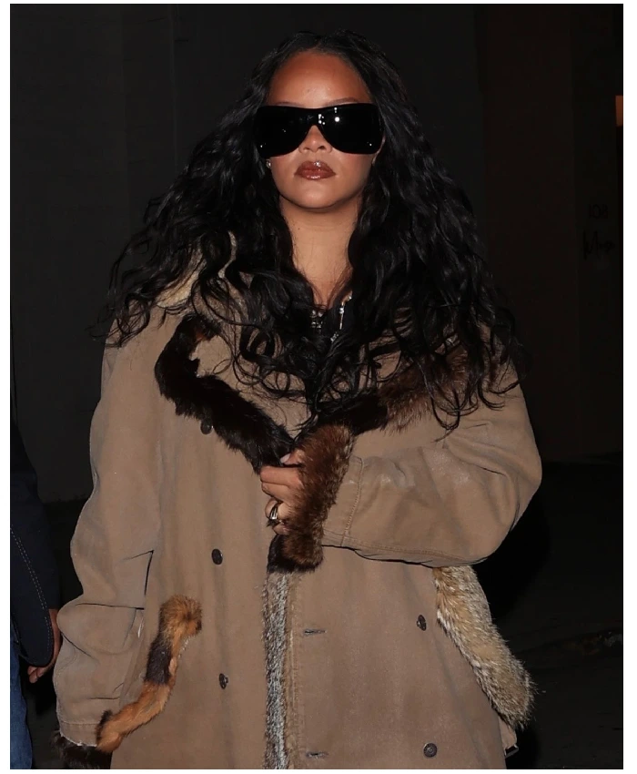 Oversized Faux Fur Trimmed Coat