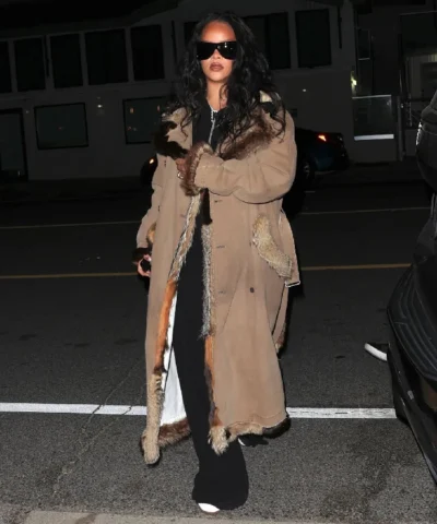 Alternative view of Rihanna Oversized Faux Fur Trimmed Coat