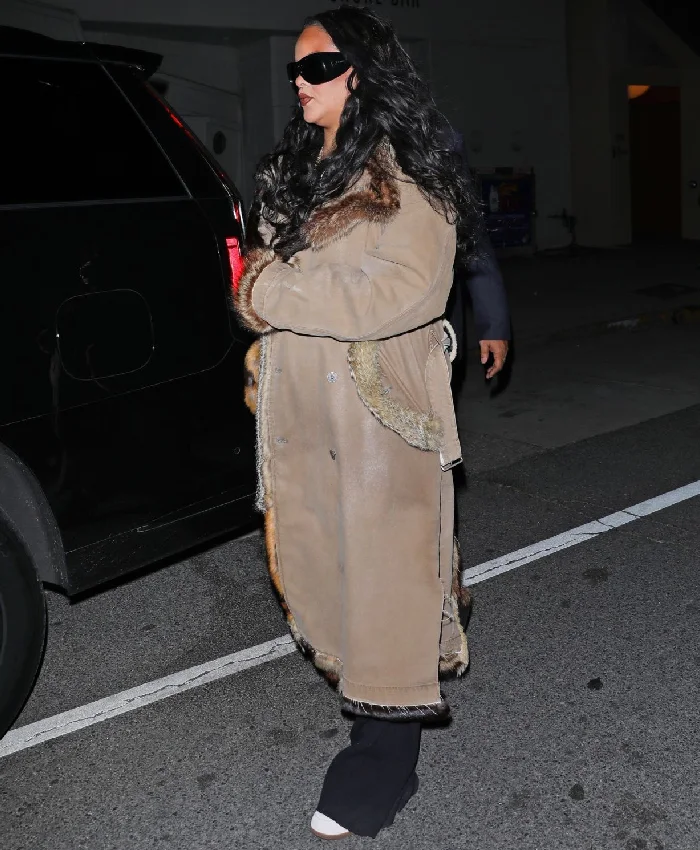 Oversized Faux Fur Trimmed Coat