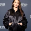 Paris Berelc Black Satin Bomber Jacket