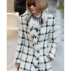 Anna Wintour Paris Fashion Week 2026 Windowpane Plaid Coat