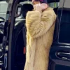 Paris Street Style Dua Lipa lavish Valentino Fur Coat