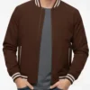 Pascal Green Suede Varsity Brown Jacket