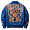 Shop Pelle Pelle x All Star New York Leather Blue Jacket